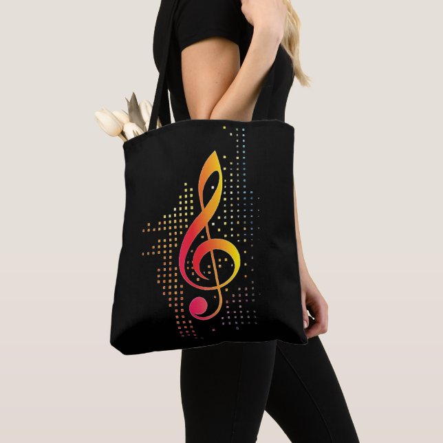 Bolsa Tote Treble Clef Music (Close Up)