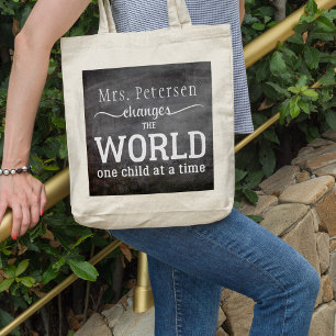 Bolsa Tote Trecho de tipografia de nome de professor