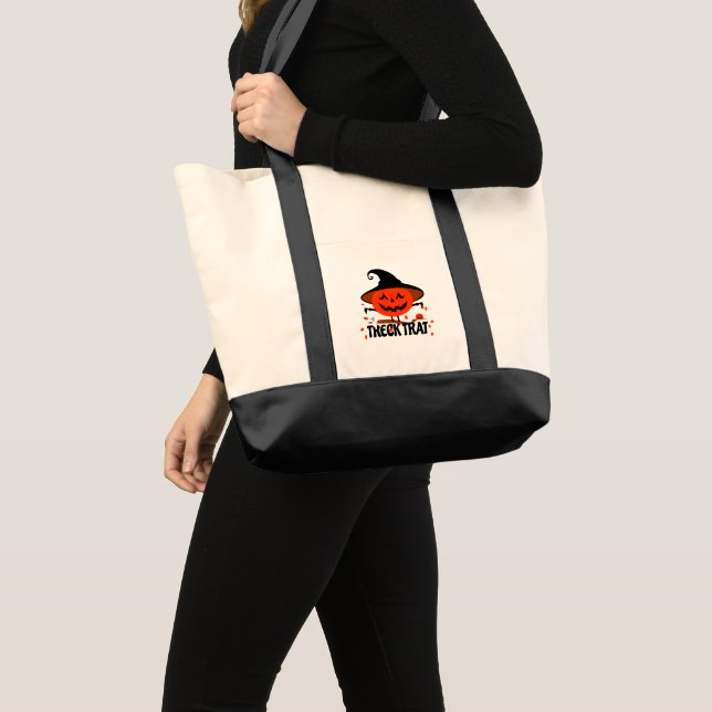 Bolsa Tote Treck Trat Abóbora Sorridente (Frente (produto))