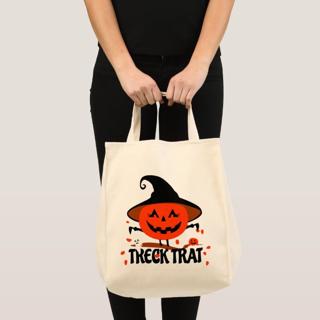 Bolsa Tote Treck Trat Pumpkin sorrindo (Frente (produto))