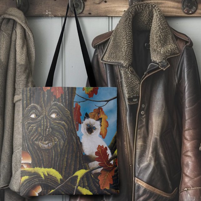 Bolsa Tote Tree Ent Cat Autumn Fantasy (Criador carregado)
