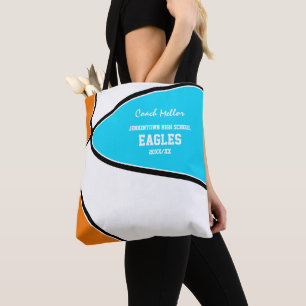Bolsa Tote treinador de basquete ou atleta de QUALQUER cor do