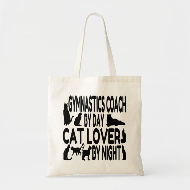 Bolsa Tote Treinador de ginástica ama gatos (Frente)