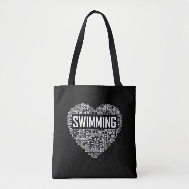 Bolsa Tote Treinador de Nadação Swimmer - Presente Natação Pr (Frente)