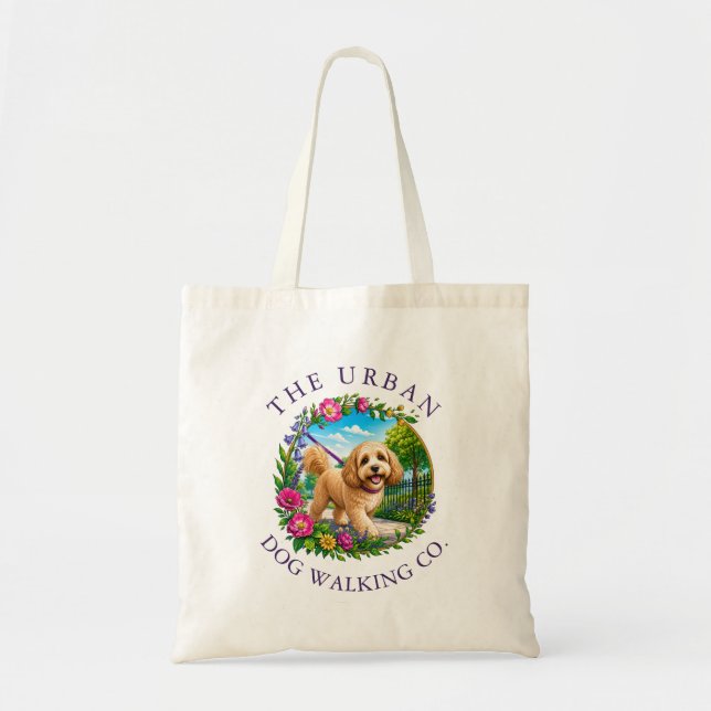 Bolsa Tote Treinador de passeio de cães Cockapoo  (Frente)
