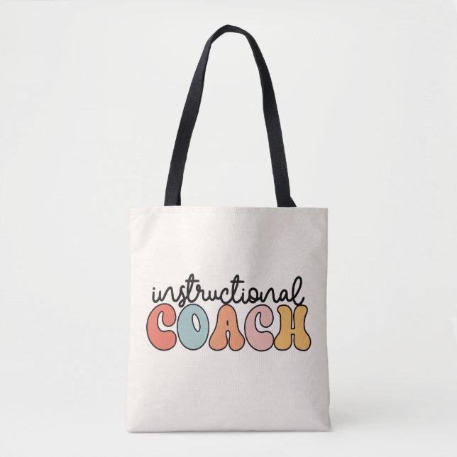 Bolsa Tote Treinador educacional Retro (Frente)