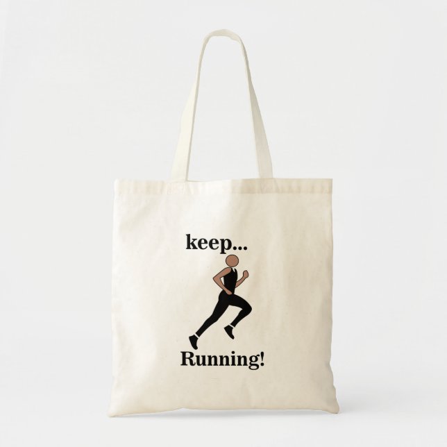 Bolsa Tote Treinador Esportivo Corredor em Ação (Frente)