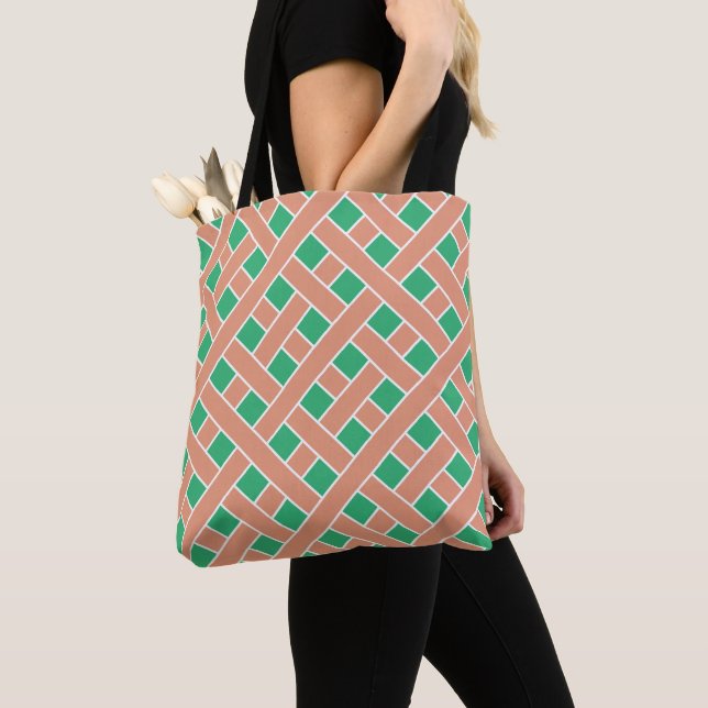 Bolsa Tote Trellis Green (Close Up)
