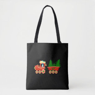 Bolsa Tote trem de Natal