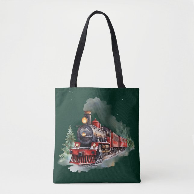 Bolsa Tote Trem de Natal (Frente)