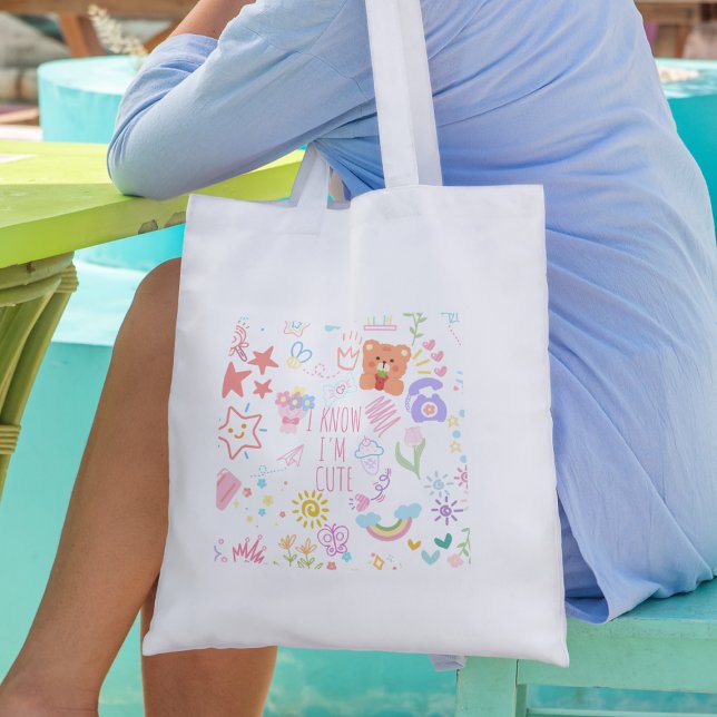 Bolsa Tote Trendy Bonito Doodle Tote Bag (Criador carregado)