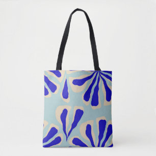 Bolsa Tote Trendy contemporânea padrão floral sem costura.
