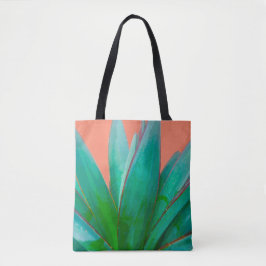 Bolsa Tote Trendy Desert Succulent Green Agave