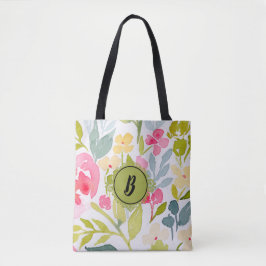 Bolsa Tote Trendy Floral Monograma