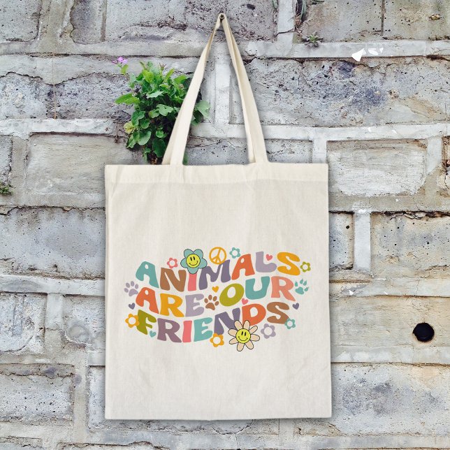 Bolsa Tote Trendy Flowers Retro Animais (Criador carregado)
