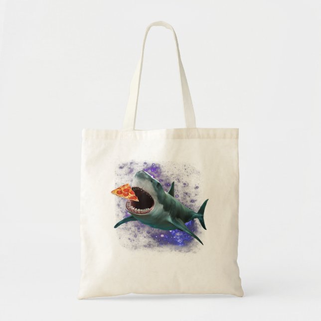 Bolsa Tote Trendy Galactic Pizza Shark Humor (Frente)