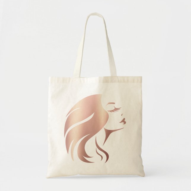 Bolsa Tote Trendy Legal Girl Face Silhouette (Frente)