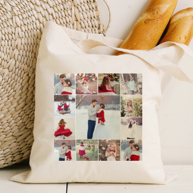 Bolsa Tote Trendy Multi Photo Collage Tote Bag (Criador carregado)