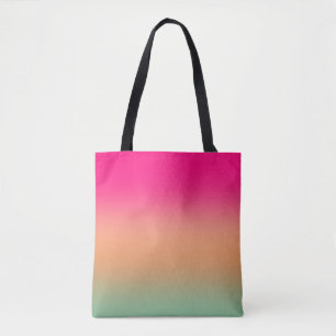 Bolsa Tote Trendy Neon Pink Green e Sandy Brown
