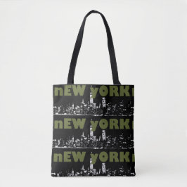 Bolsa Tote Trendy New York City NYC Night Skyline