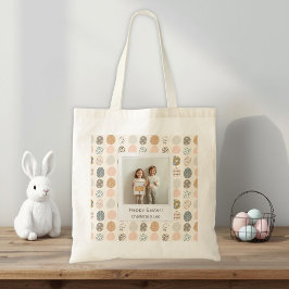 Bolsa Tote Trendy Pastel Easter Photo Tote Bag | Personalized