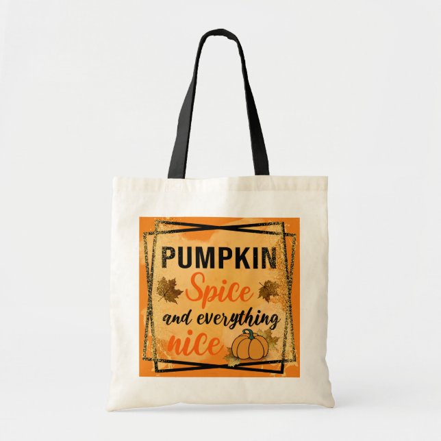 Bolsa Tote Trendy Pumpkin Spice Elegante (Frente)