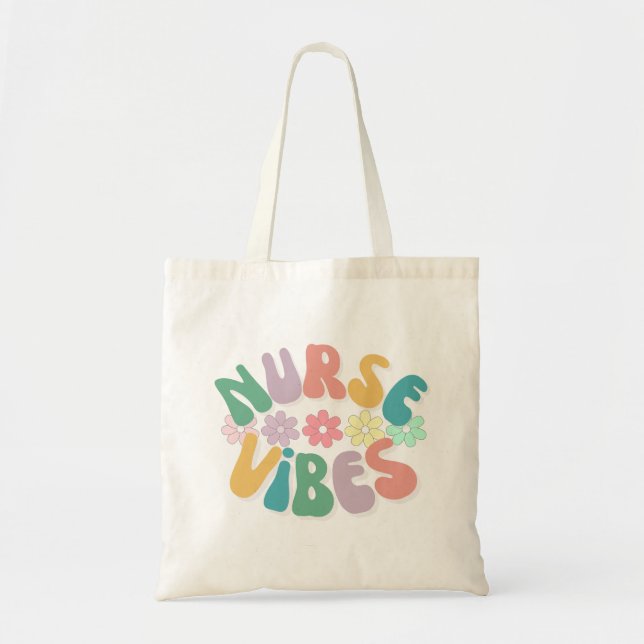 Bolsa Tote Trendy Retro Nurse Vibes (Frente)