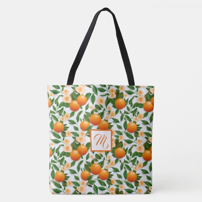Bolsa Tote Trendy Valencia Orange Monogrammed (Frente)