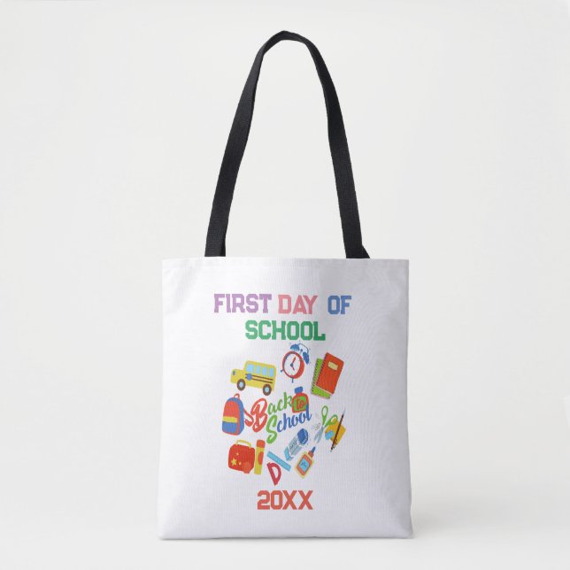 Bolsa Tote Trendy vibrant Customizable Back to School Standar (Frente)