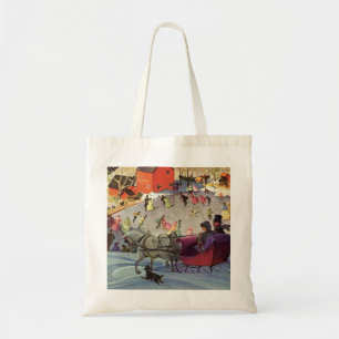 Bolsa Tote Trenó de Natal Antigo, Amor e Romance