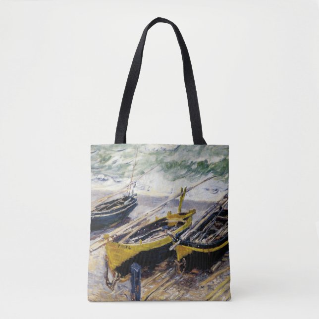 Bolsa Tote Três Barcos De Pesca (Frente)