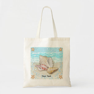 Bolsa Tote Três Conchas Marinhas da Praia