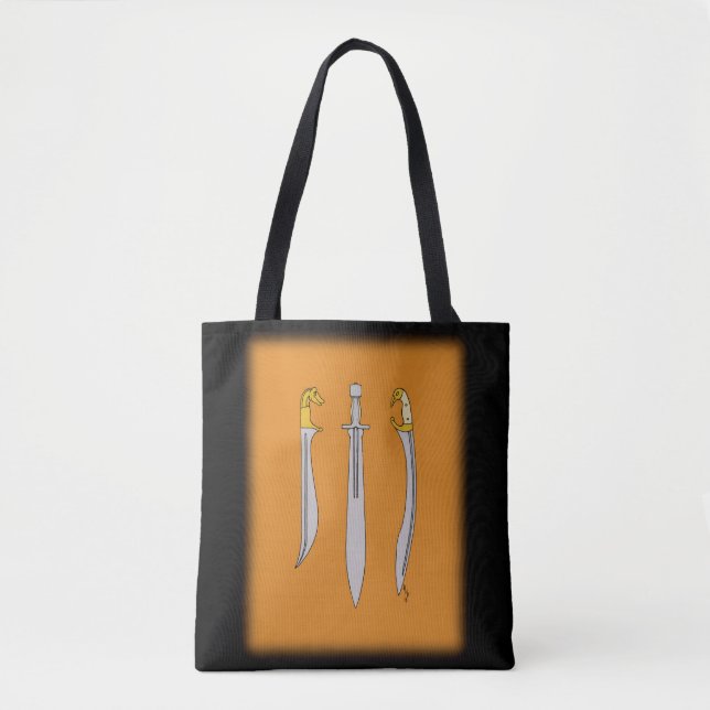Bolsa Tote Três espadas gregas antigas (Frente)