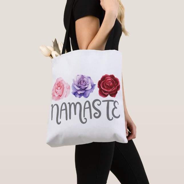 Bolsa Tote Três Flores Namaste (Close Up)