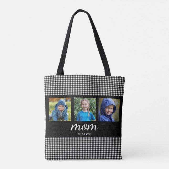 Bolsa Tote Três Fotos da Mamãe (Verso)