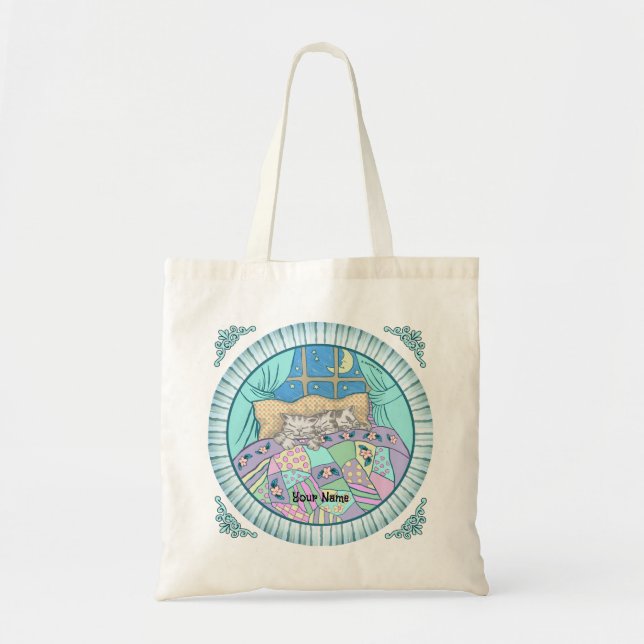 Bolsa Tote Três Gatinhos Gatinhos Dormem (Frente)