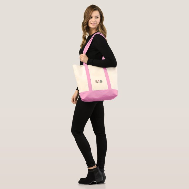 Bolsa Tote Três Gatos de Natal (Frente (modelo))