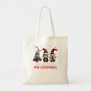 Bolsa Tote Três Gnomos De Natal Vermelho Saindo Com Meu