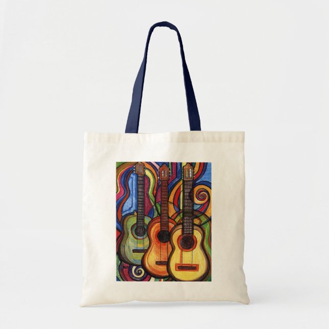 Bolsa Tote Três guitarra (Frente)