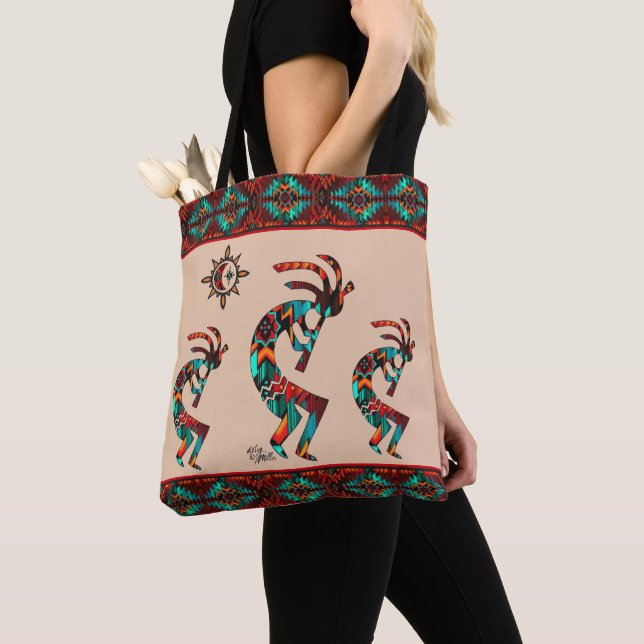 Bolsa Tote Três Kokopelli Sudoeste E SunTote Bag (Close Up)