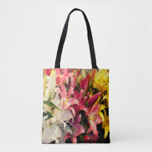 Bolsa Tote Três lírios coloridos