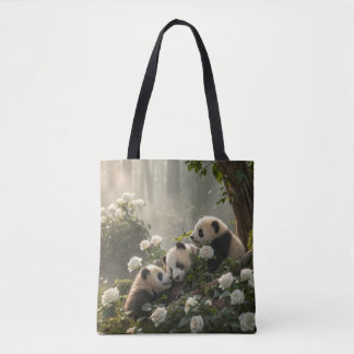 Bolsa Tote Três Pandas Cons