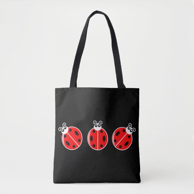 Bolsa Tote Três Pequenos Damybugs - Saco De Tota Com Impressã (Frente)