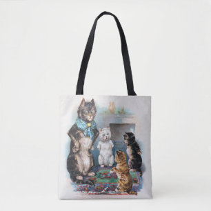 Bolsa Tote Três Pequenos Gatinhos e Mãe, Louis Wain