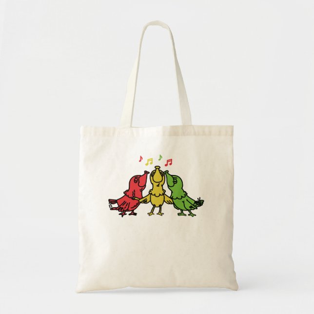 Bolsa Tote três pequenos pássaros (Frente)