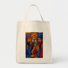 Bolsa Tote Três Reis Magos em Vidro Colorido Moderno