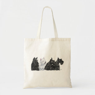 Bolsa Tote Três Scotty Curiosos e um Westie