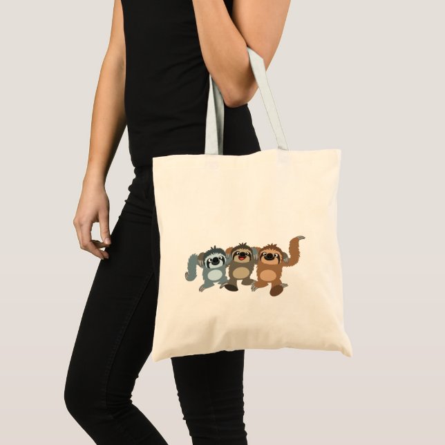 Bolsa Tote Três Sloths Toth Toth Bag (Frente (produto))