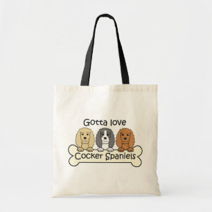 Bolsa Tote Três Spaniels de Cocker
