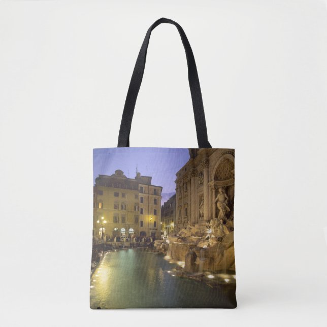 Bolsa Tote Trevi Fountain à noite, Roma, Lácio, Itália (Frente)